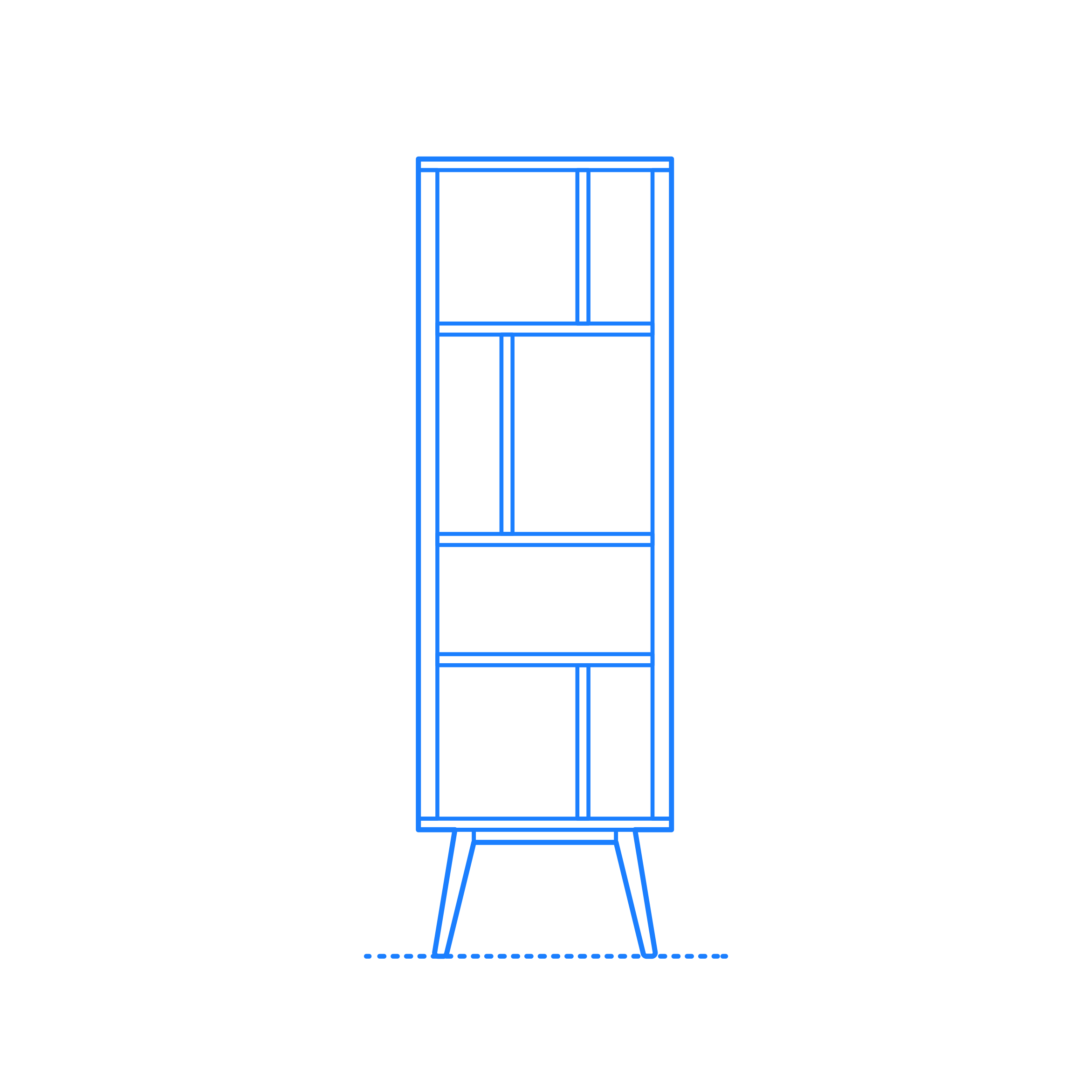 Furniture Bookcases Owen Bookcase Tracing Svg Vector Free Vectors